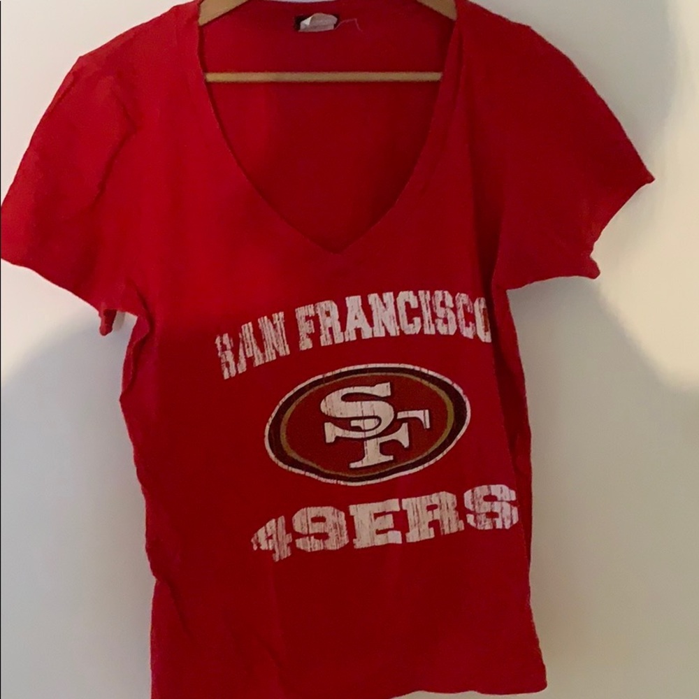 49ers v neck t shirt